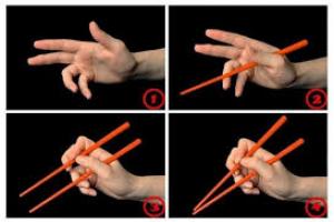 How to use sushi chopsticks