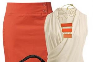 What to wear with orange skirts