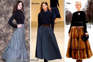What to wear with a long skirt in winter: tips for fashionistas How to wear a floor-length skirt in winter